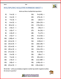 Negative Number Multiplication