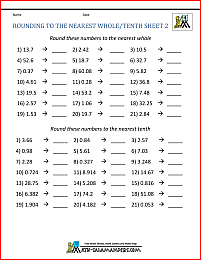 Rounding to the nearest tenth