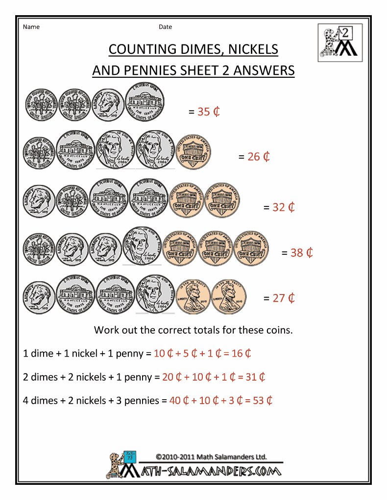 NEW 349 COUNTING MONEY WORKSHEETS FOR SECOND GRADE counting worksheet
