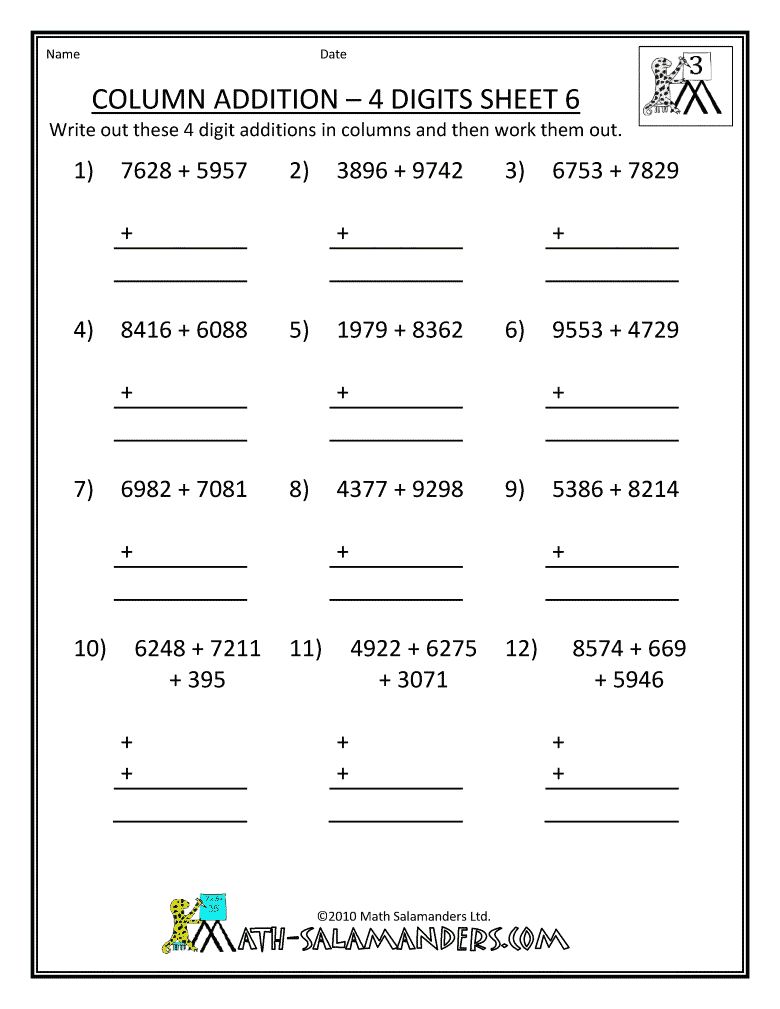 شفاییان، کلاس چهارم ابتدایی رياضي