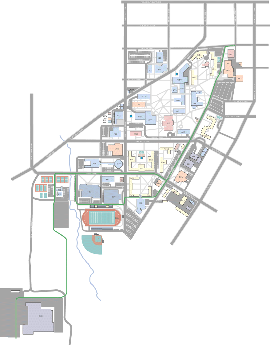 Campus Map Of Iup IUP Campus Planning