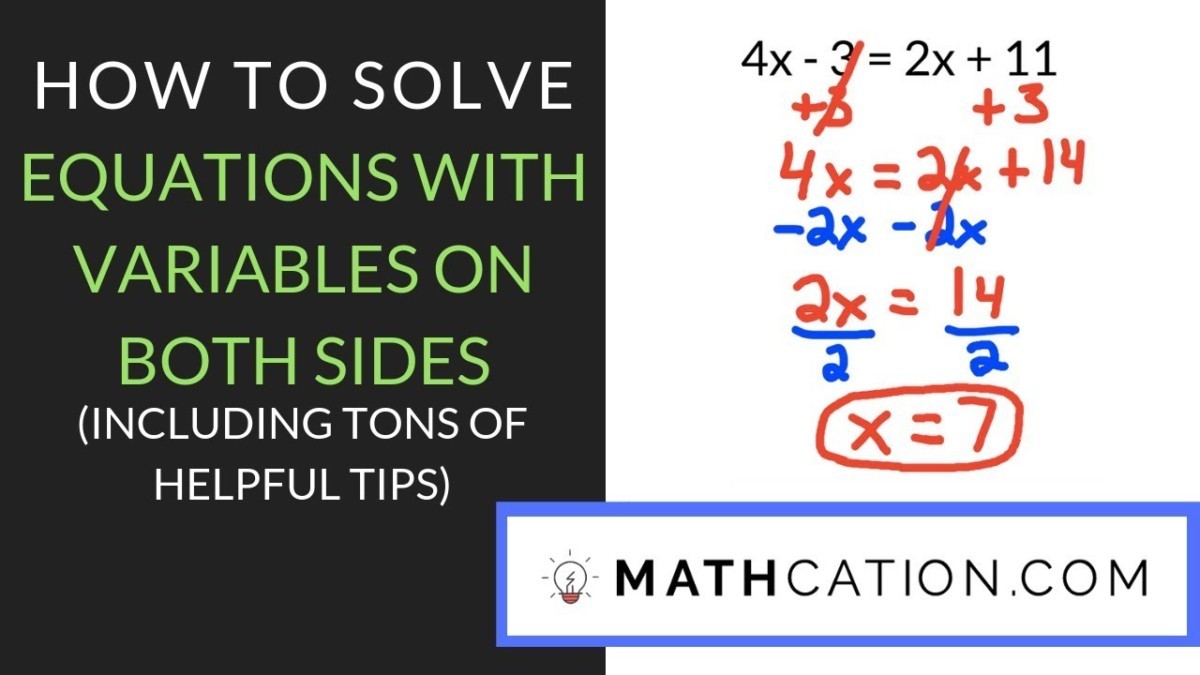 The Secret to Solving Equations with Variables on Both Sides | Mathcation