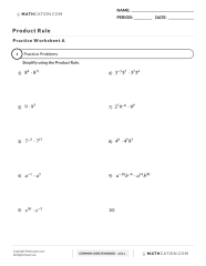 Power Of A Product Worksheet