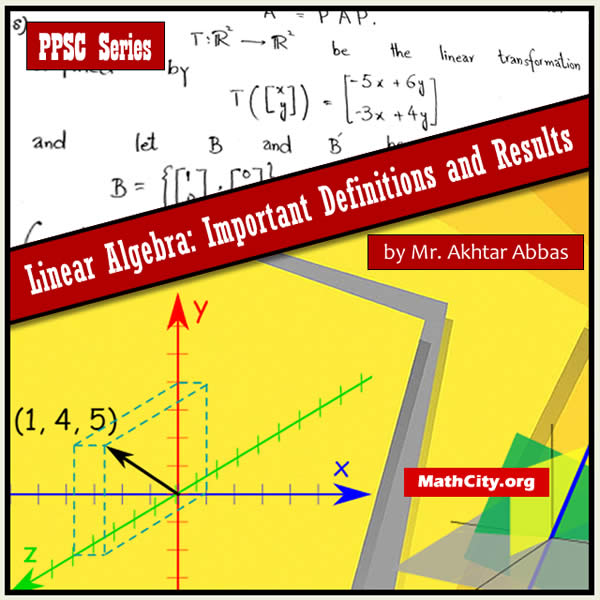 Linear Algebra Important Definitions and Results