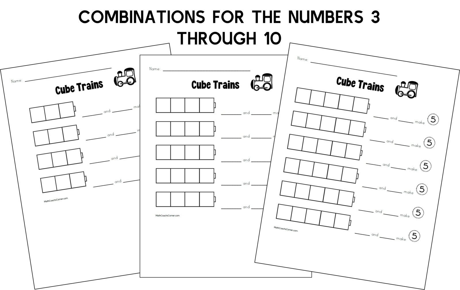 Cube Trains Composing and Numbers Math Coach's Corner