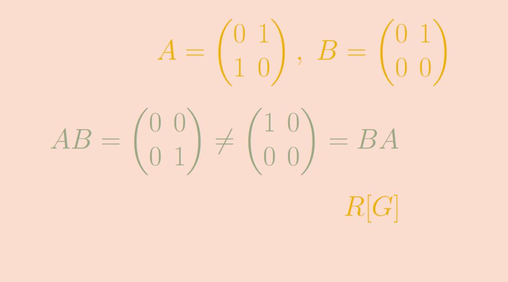 Non commutative rings Math Counterexamples
