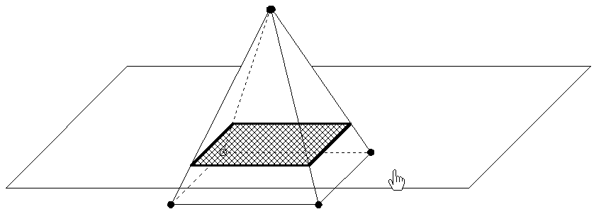 find the volume and whole surface of the frustum of a square pyramid