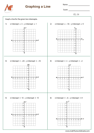 Graphing Lines Worksheets | Math Fun Worksheets