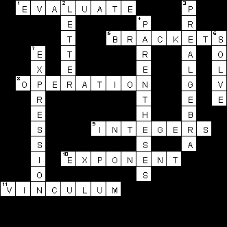 Algebra Vocabulary Crossword Puzzle Worksheet / Algebra Vocabulary