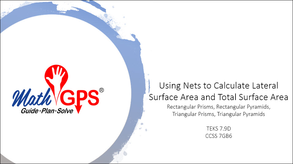 Using Nets to Calculate Lateral Surface Area and Total Surface Area