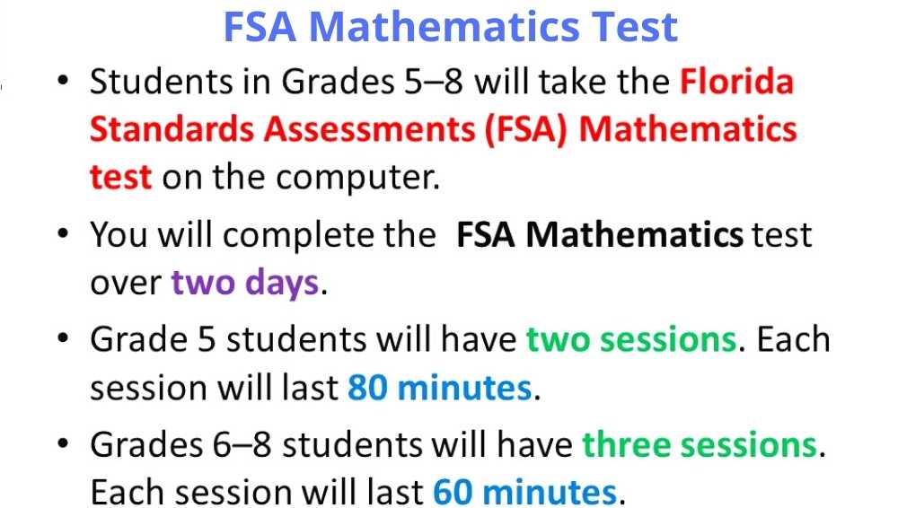 The Proper Guide of FSA Test - Math Notion Inc