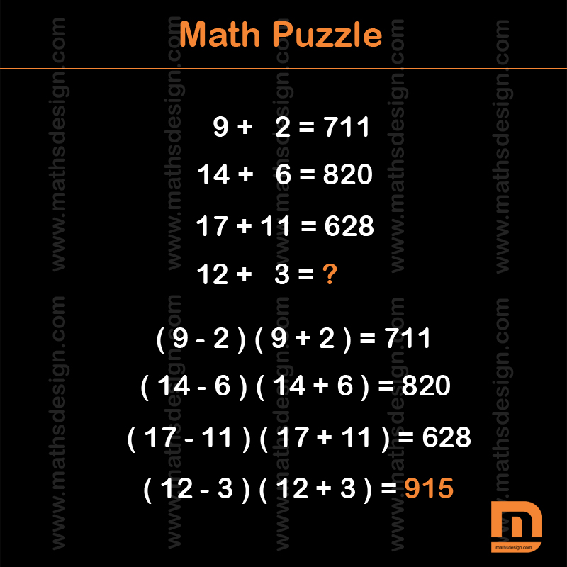 Math Puzzles 55 Math PuzzlesIQRiddlesBrain Teasers MD