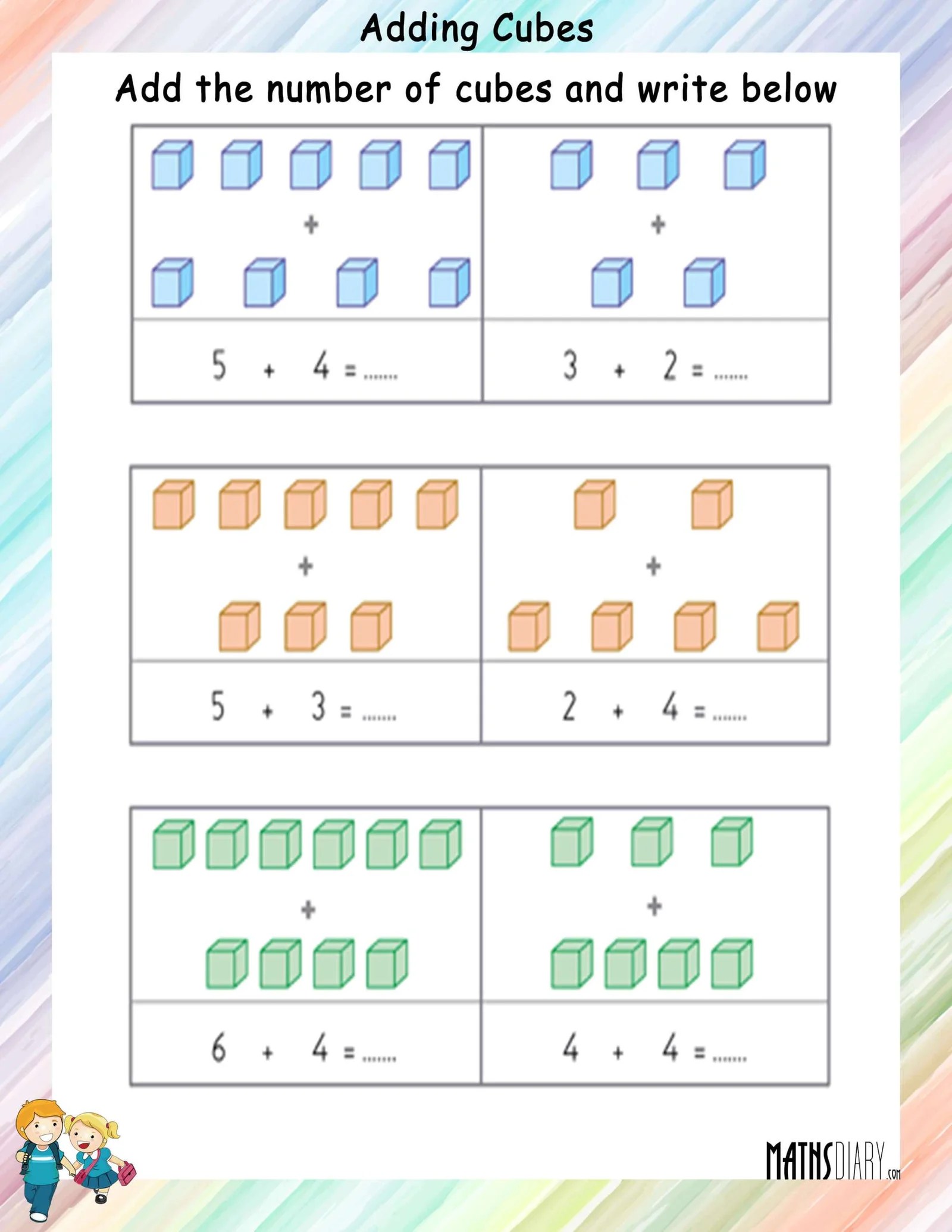 Addition Nursery Math Worksheets