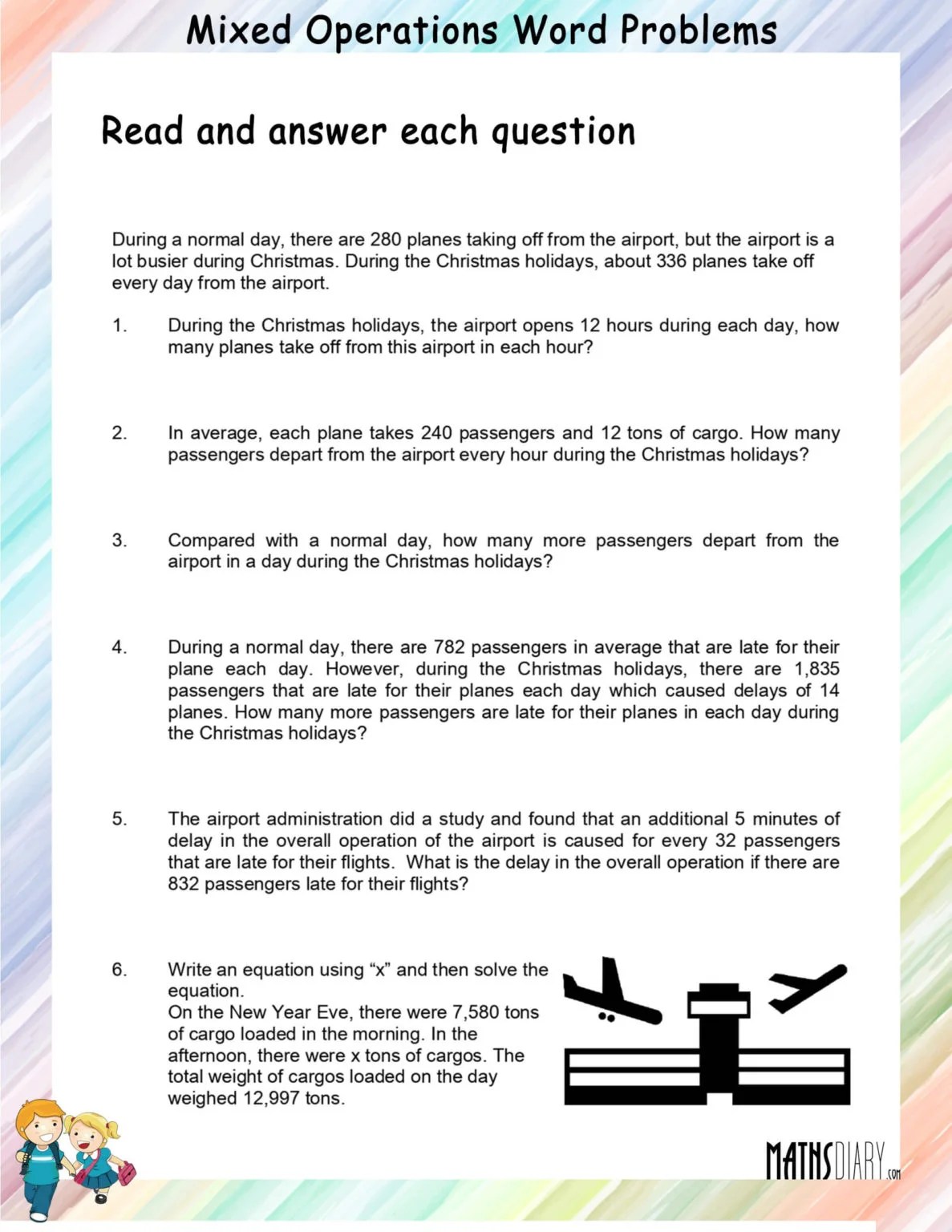 Word Problems – Division and Multiplication Worksheets - Math