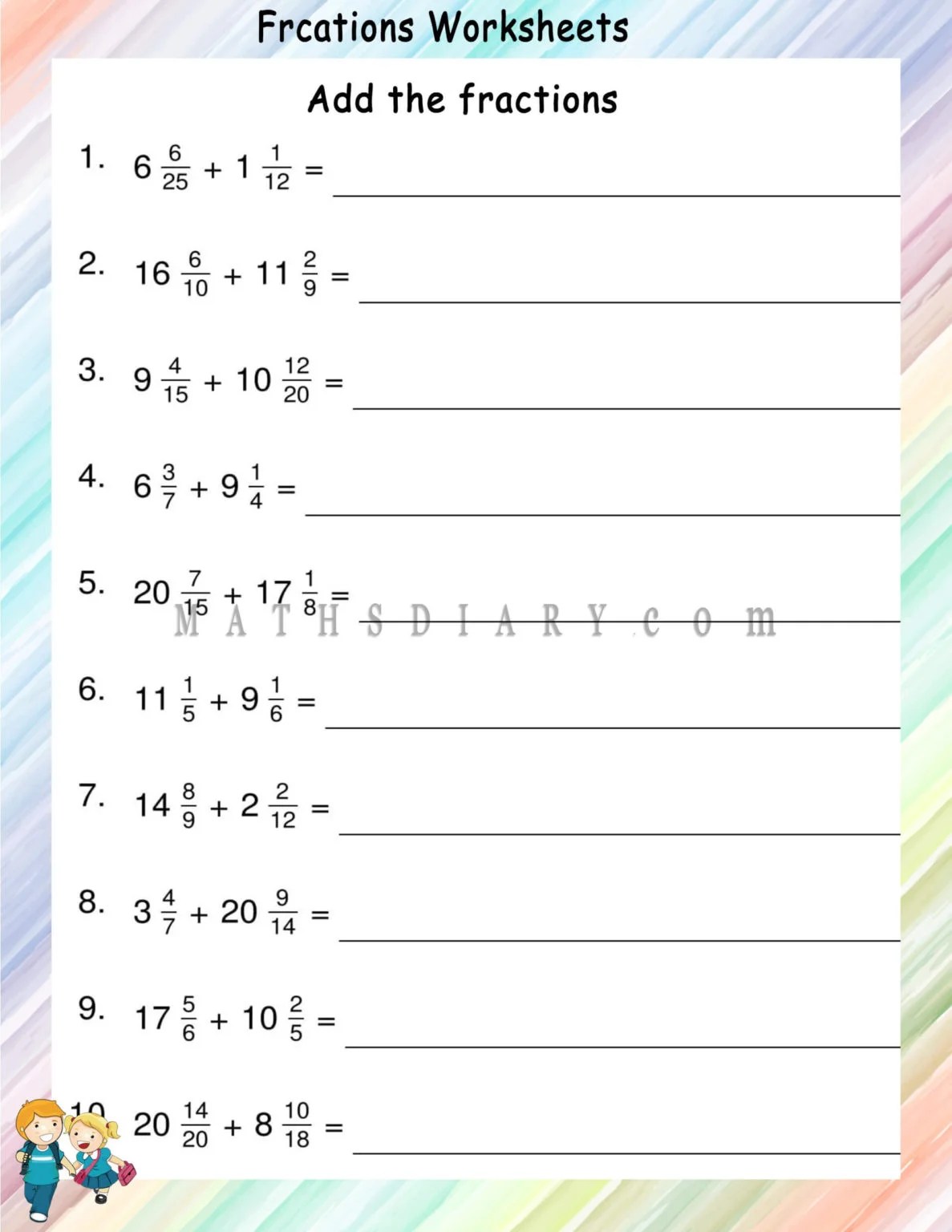 Grade 7 Math Worksheets