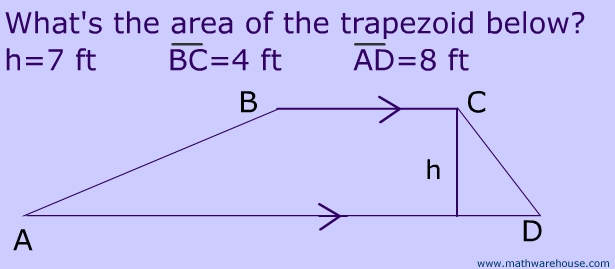 Trapezoid Bases, Legs, Angles and Area, The Rules and Formulas