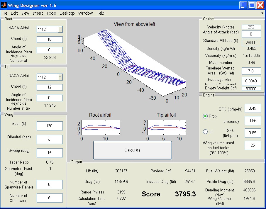 Wing Designer File Exchange MATLAB Central