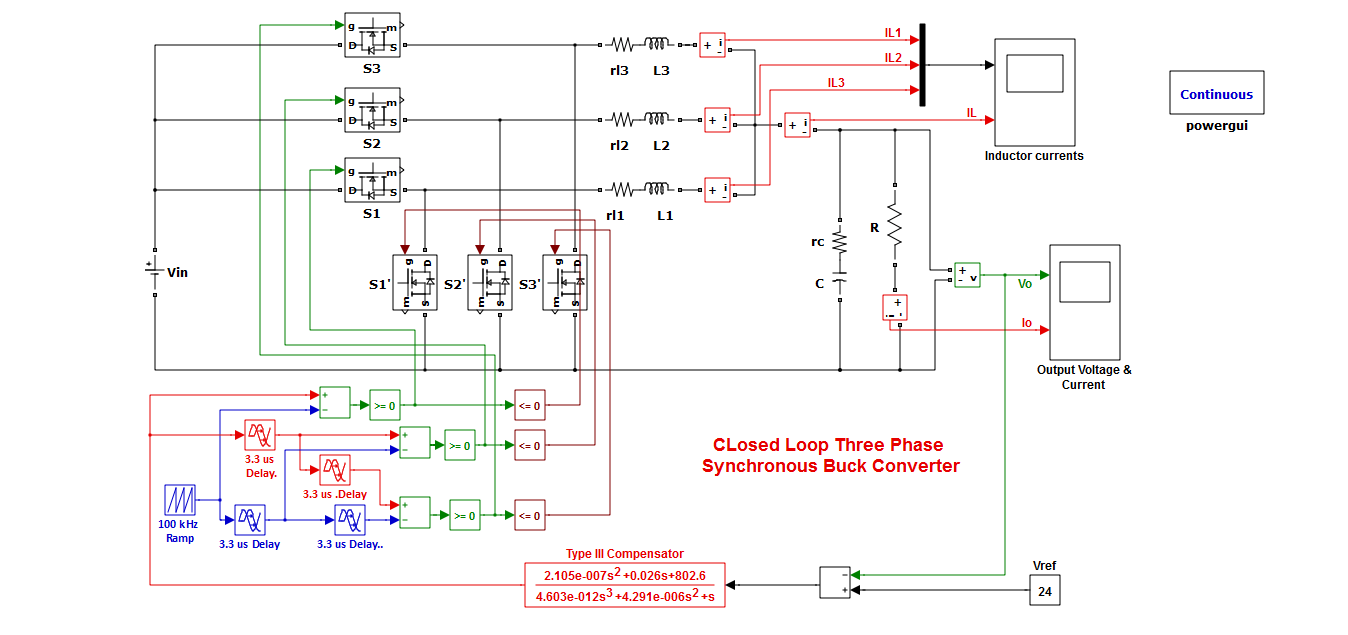 Closed Loop Three Phase Buck Converter File Exchange MATLAB Central