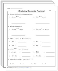 Exponents Worksheets