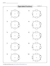 Equivalent Fractions Using Multiplication Worksheet - Worksheets