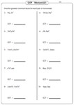 Greatest Common Factor Worksheets