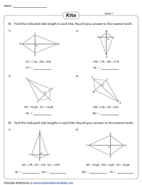 Kite Geometry Worksheet