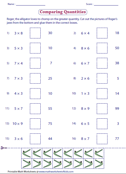 Multiplication As Comparison Worksheets - Printable Online