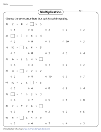 Multiplication Worksheets