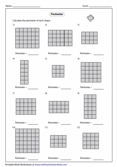 Perimeter Worksheets