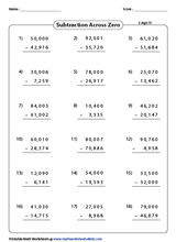 Subtraction Worksheets