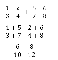 Addition of Matrices Worksheets