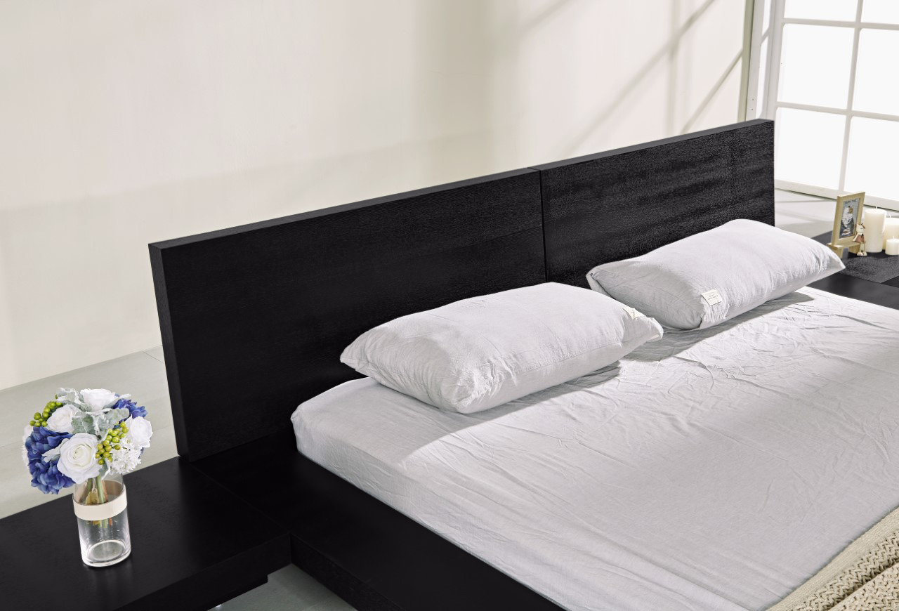 Fujian Modern Platform Bed (Ash Black) matisseco
