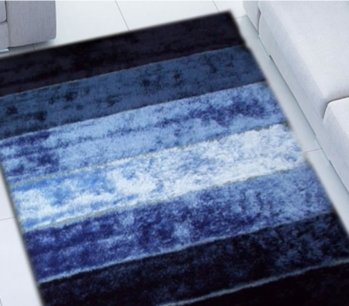 New York Shaggy 2001 Blue Modern stylish mats & rugs for your home