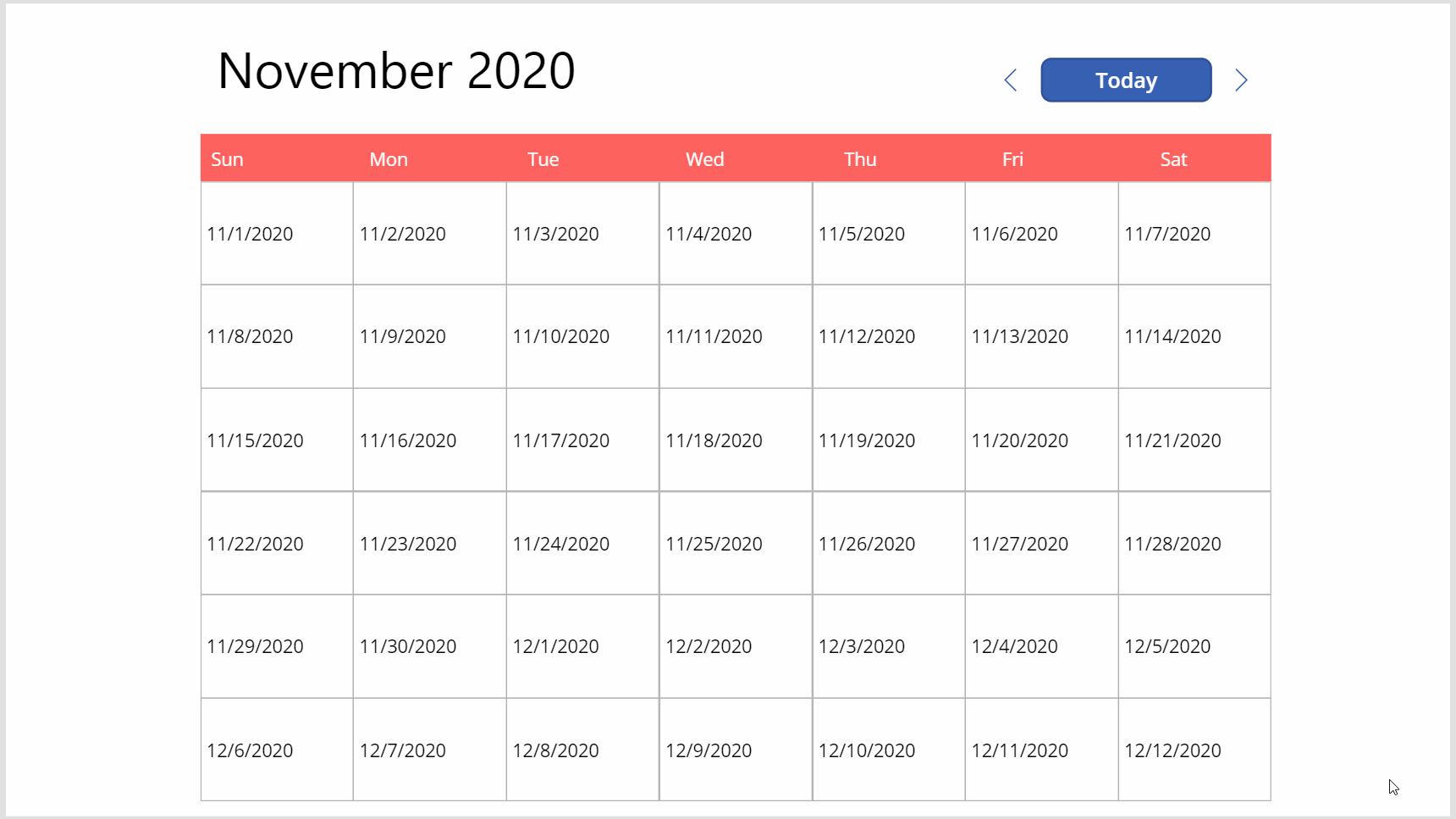 Make A Calendar In Power Apps Part 1 Matthew Devaney