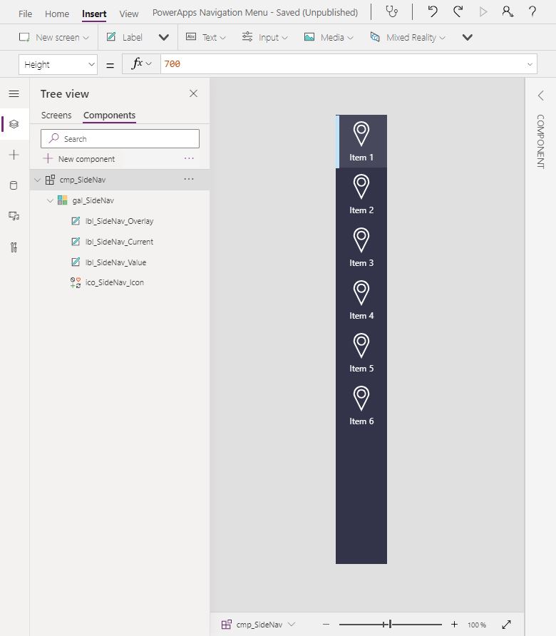 Power Apps Navigation Menu Component Matthew Devaney