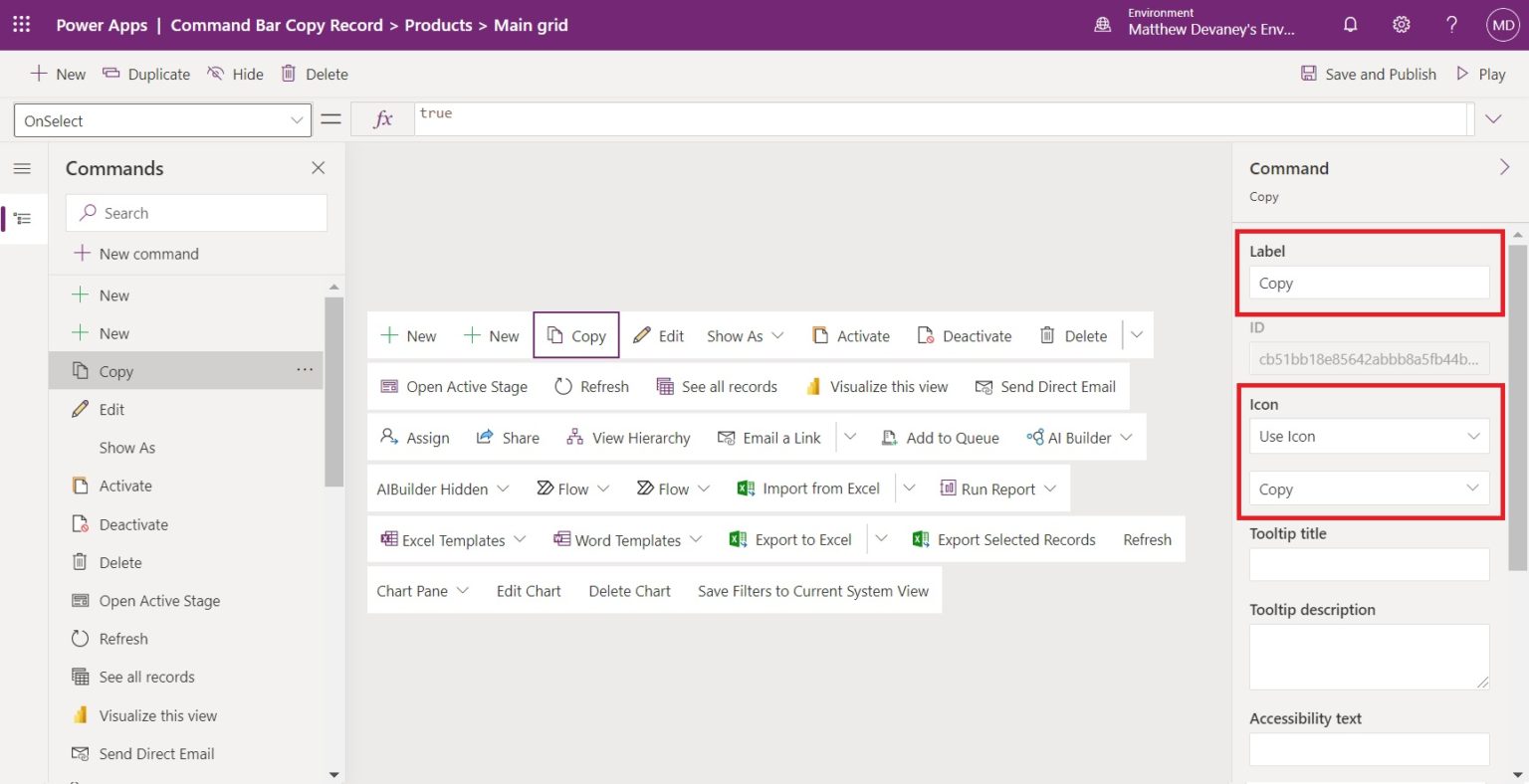 Customize The Command Bar In A Power Apps ModelDriven App