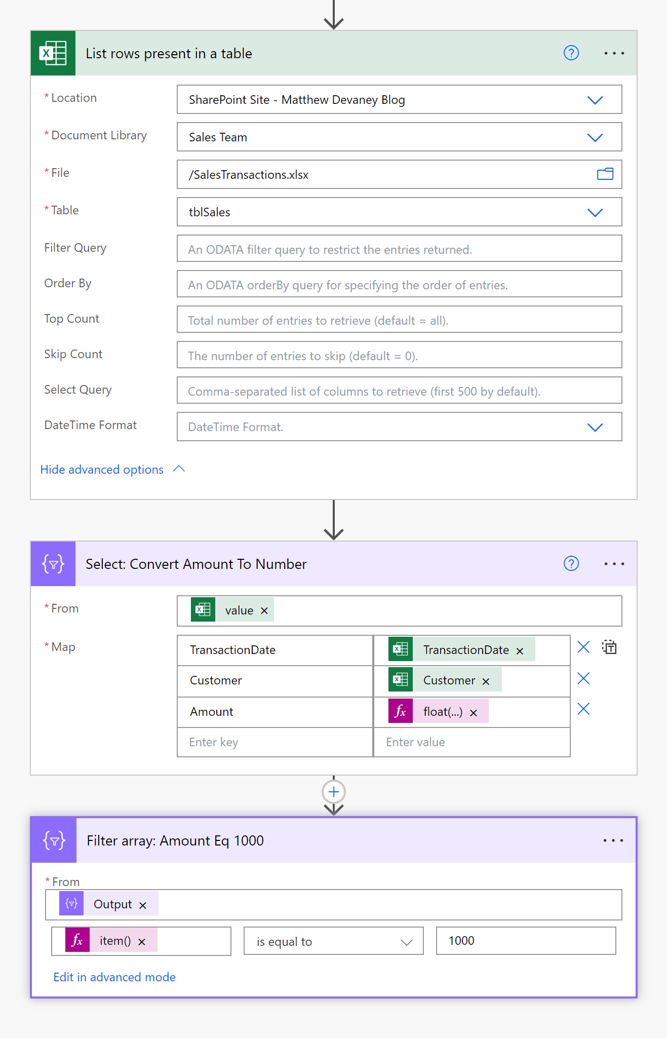 How To Filter Excel Table Rows In Power Automate Text Numbers, Dates