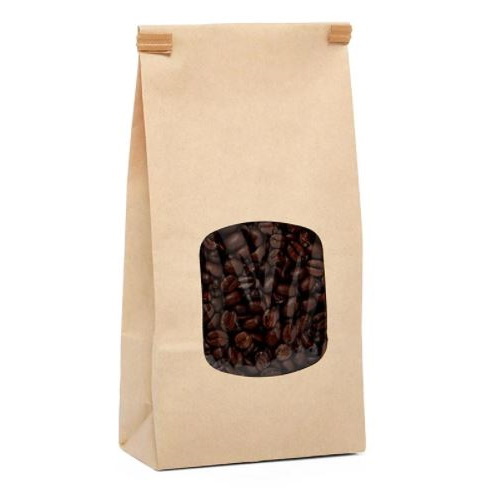 1/2 LB COFFEE BAG W/ WINDOW KRAFT (25 PER PKG) Matthews Store