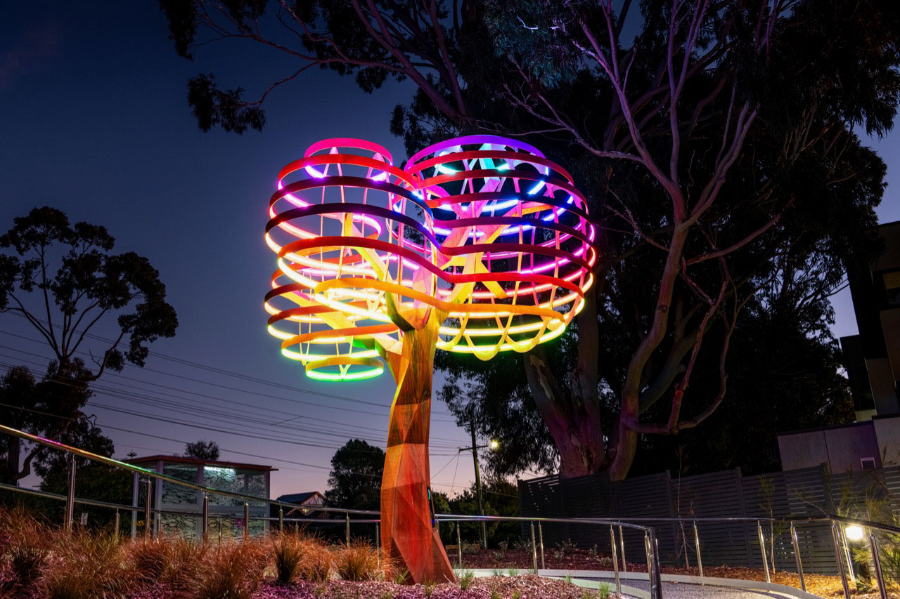 Unique Corten Steel Garden Sculptures, Lighting Matt Hill Projects