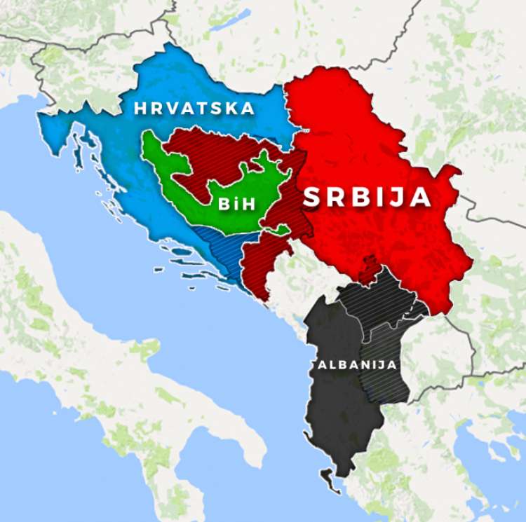 Ahi ahi, compare una nuova mappa dei Balcani...
