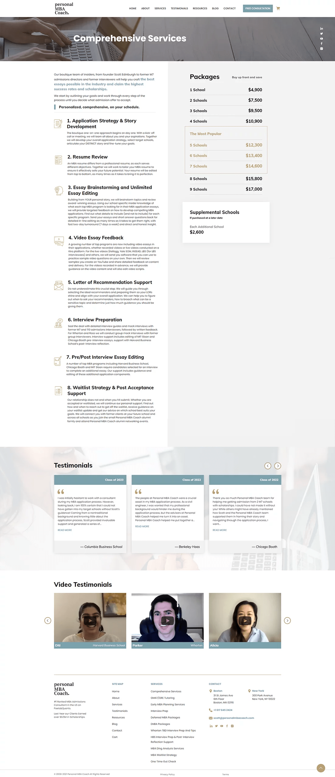 Personal MBA Coach Web Design Company & SEO Marketing Agency in NYC