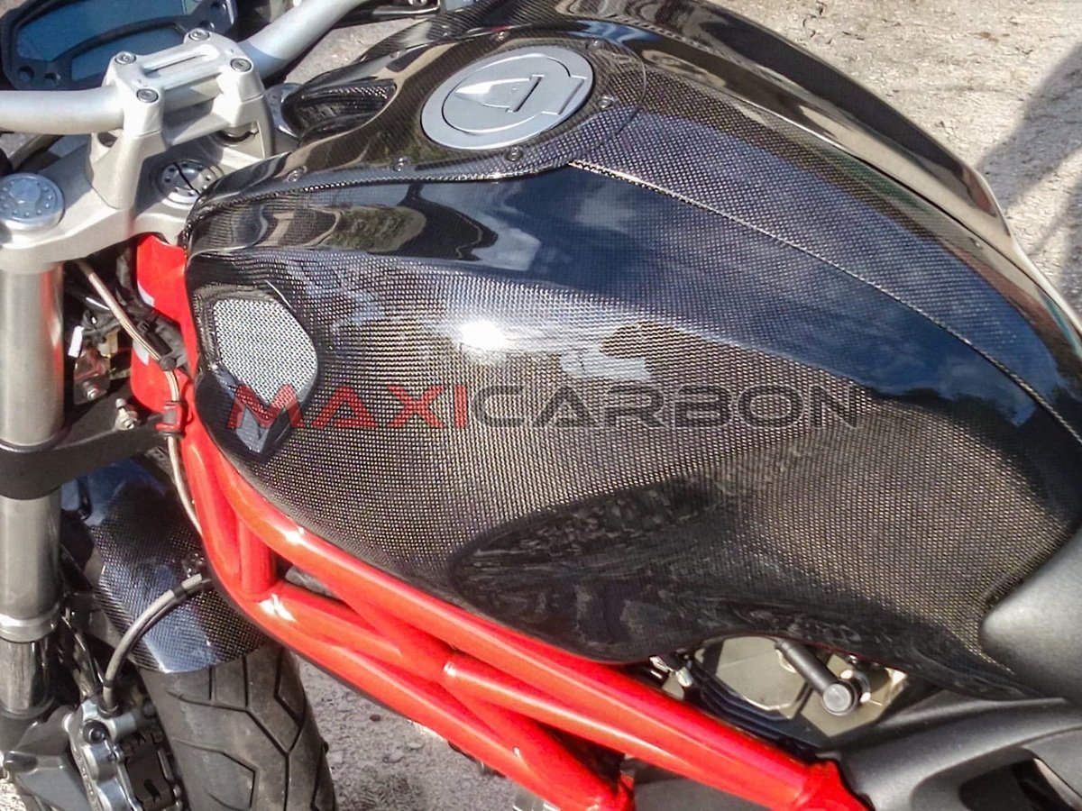 Ducati Monster 696 796 1100 Carbon Fiber Side Tank Covers