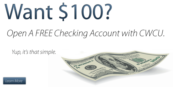 CommonWealth Credit Union 100 Checking Account Bonus