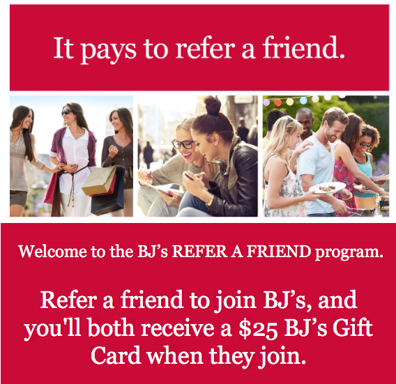 BJ's Inner Circle Membership Referrals for 25 BJ's Gift Card