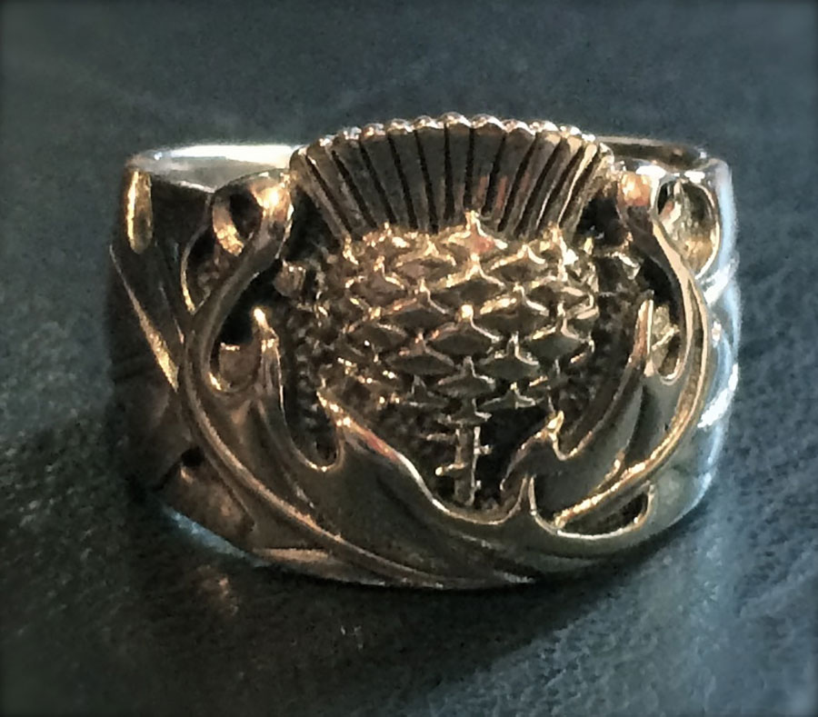 SCOTTISH THISTLE RING MAXINE MILLER STUDIOS