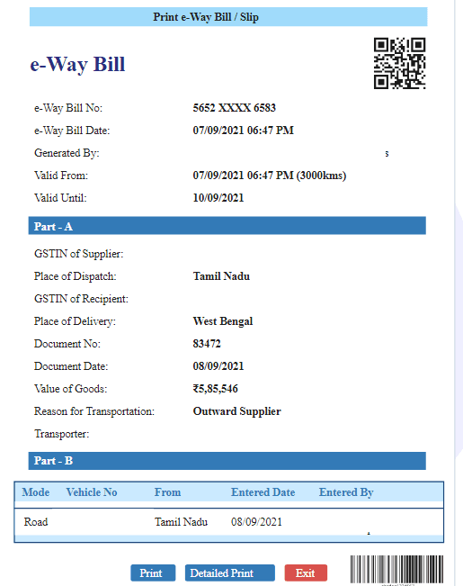 What is eWayBill Format and How to Generate Online and By SMS?