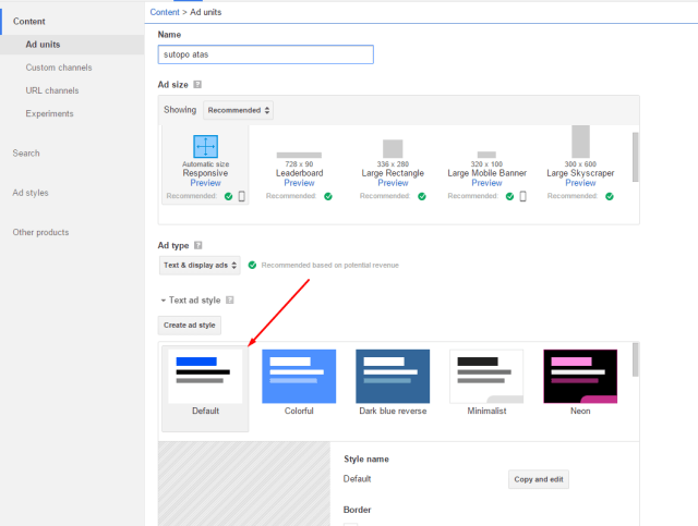 Membuat iklan google adsense