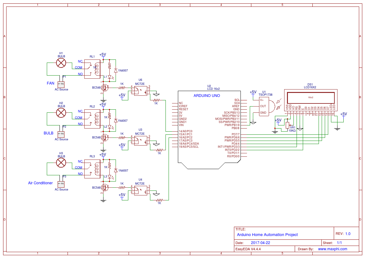 ArduinoHomeAutomationProjectusingIRRemoteControlandRelay MaxPhi