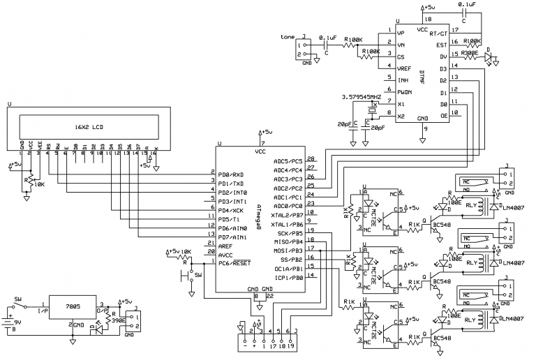 DTMF Controlled Home Automation Using AVR Microcontroller