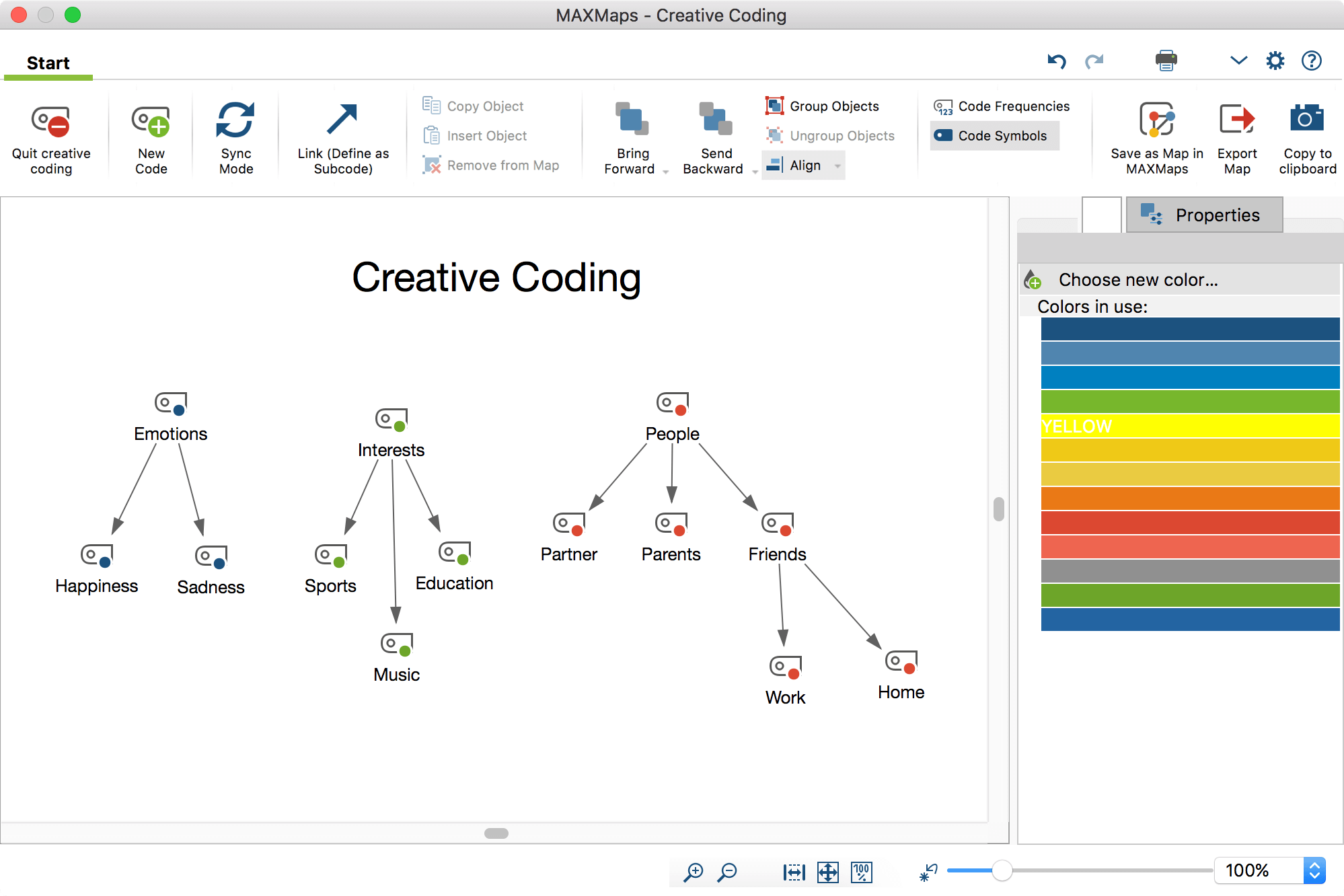Organize Codes MAXQDA